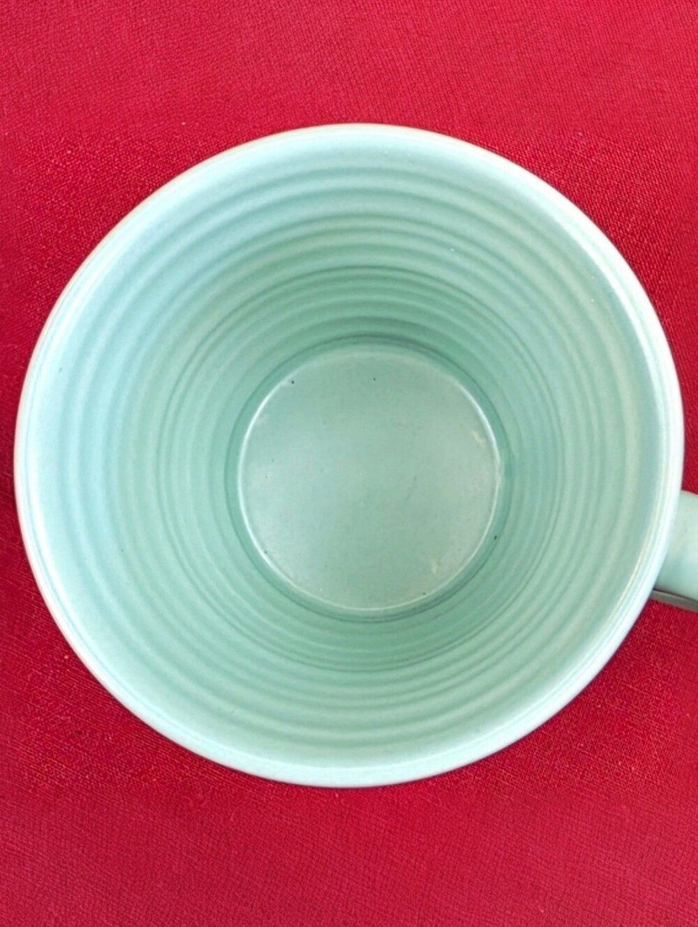 Starbucks 2007 Mocha Mugs 9 oz Ribbed Teal Ceramic Set Of 2 - Picture 11 of 12